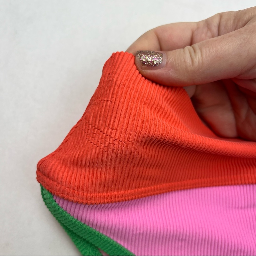 Beach Riot Emmy Colorblock Swim Bottom Womens Size Small Pink Orange Green NWOT - Picture 4 of 11